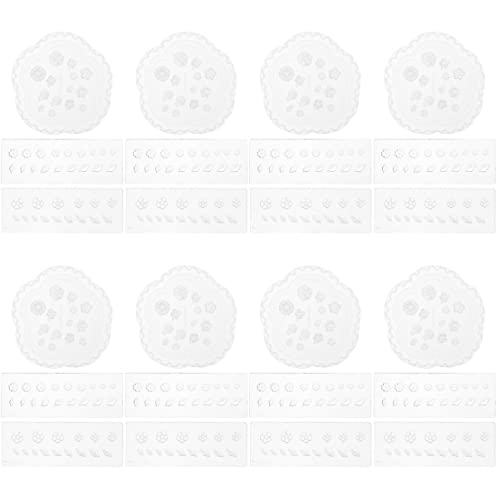 FRCOLOR 24 PCS Nail Art Cabochons - Silicone Nail Templates & 3D Resin Nail Art Molds for DIY Manicure - Perfect for Nail Salon, Home Nail Art, and Gift Ideas