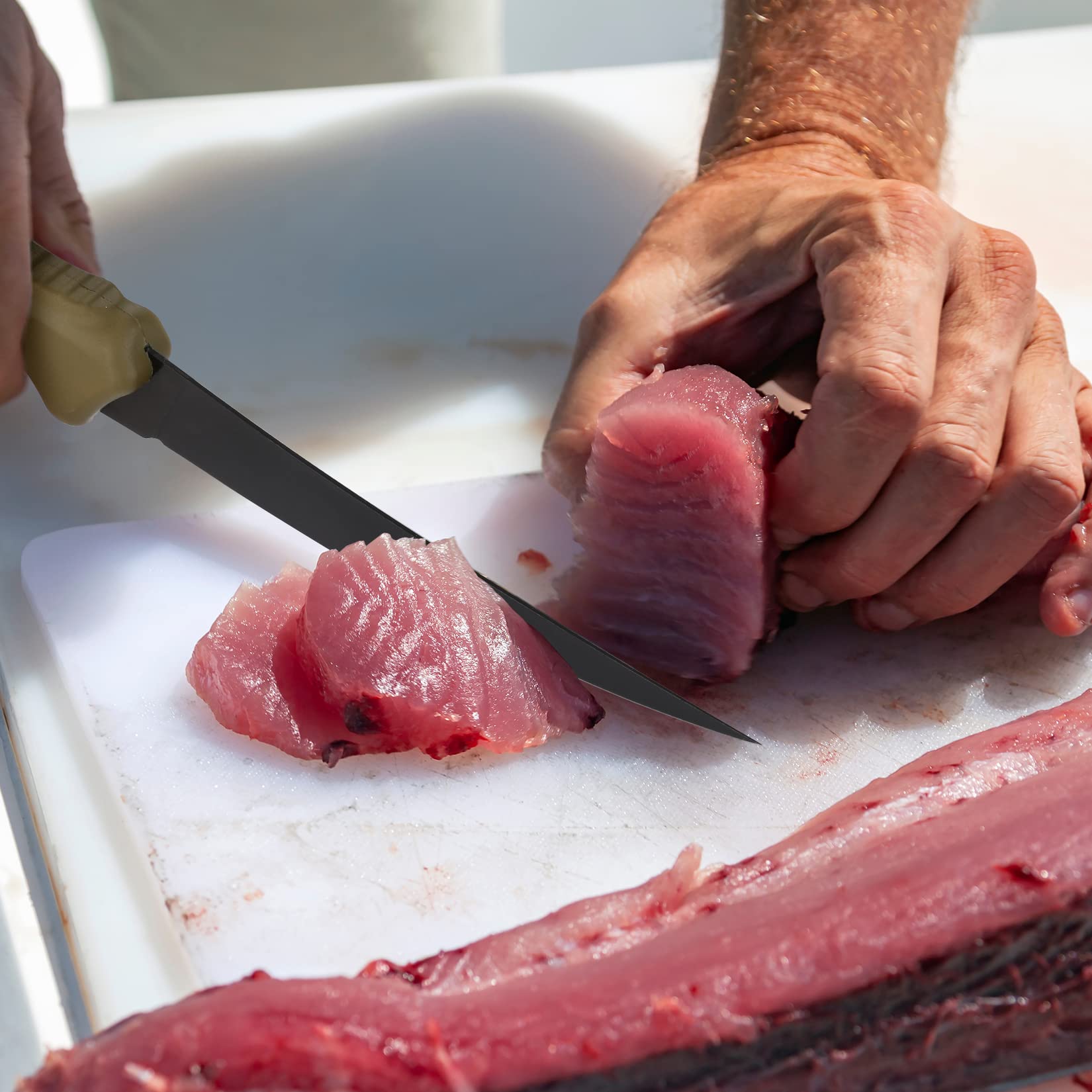 Swiss+Tech 5 Inch Fillet Knife - Professional Fishing Knife for Filleting and Boning Fish - Ergonomic Floating Foam Handle with Protective Sheath - Perfect for Fishing Trips, Camping & Outdoor Cooking
