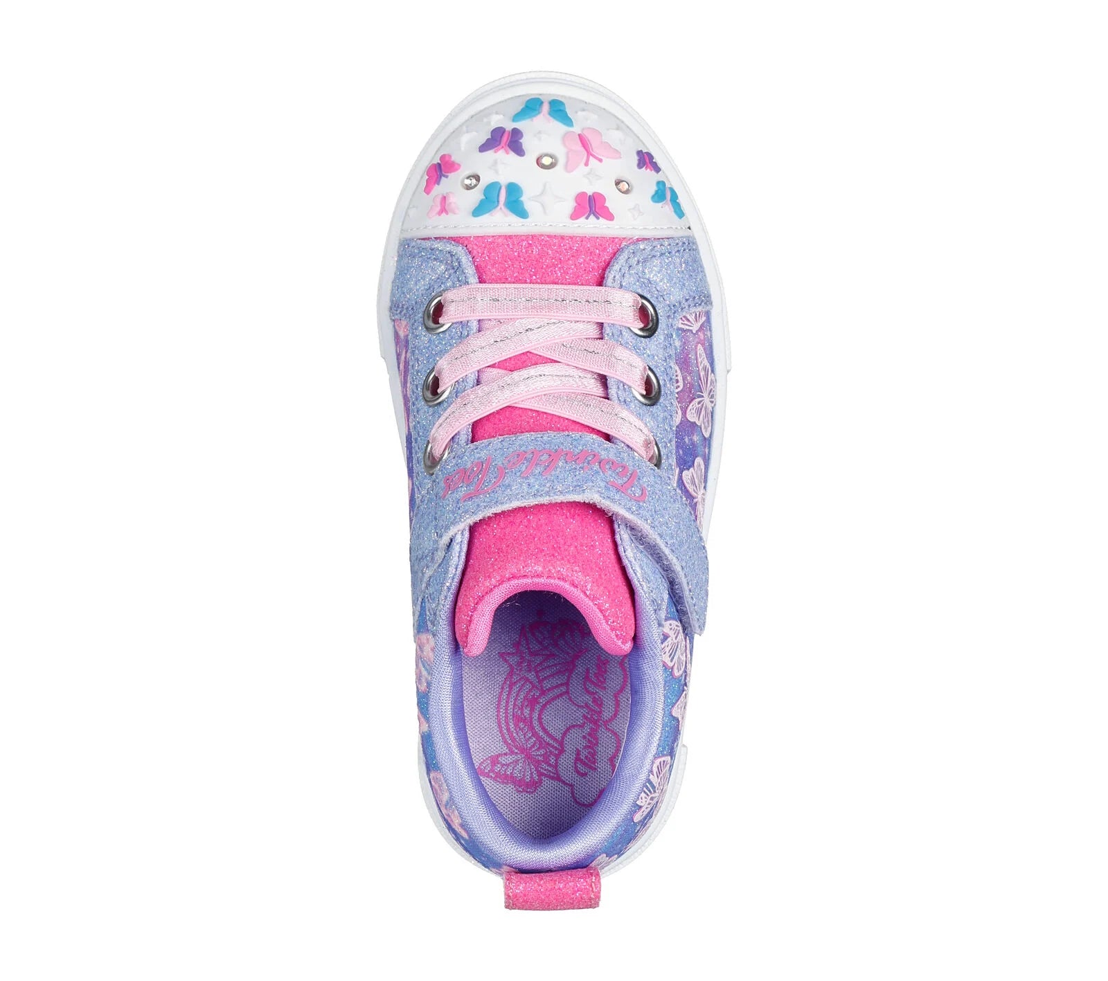 Toddlers' Twinkle Toes Sparkle Shoes - Ombre Flutter Sneakers for Girls | Cute Light-Up Walking Shoes for Toddler Girls | Perfect for Playtime, Parties & Everyday Wear