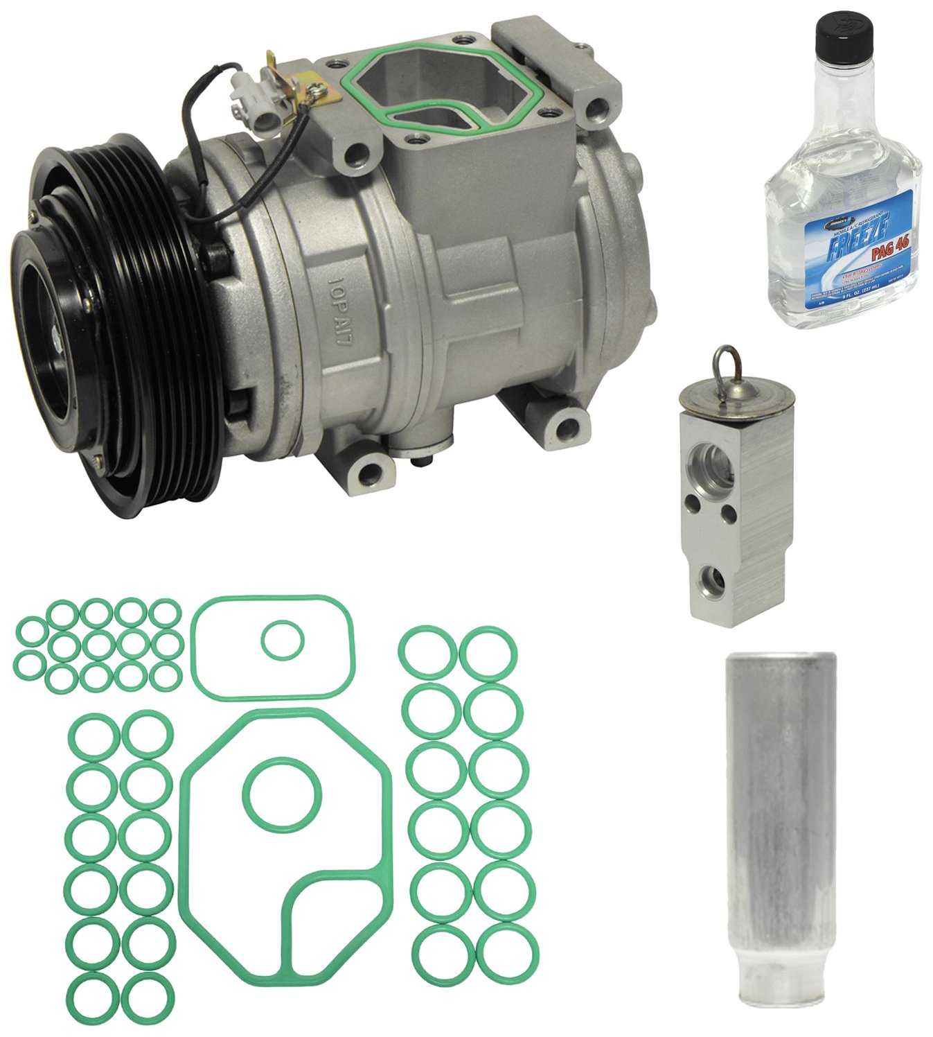 Universal Air Conditioner KT 1001 A/C Compressor and Component Kit - Compatible with Multiple Car Models - Perfect for AC Repair & Maintenance in Summer