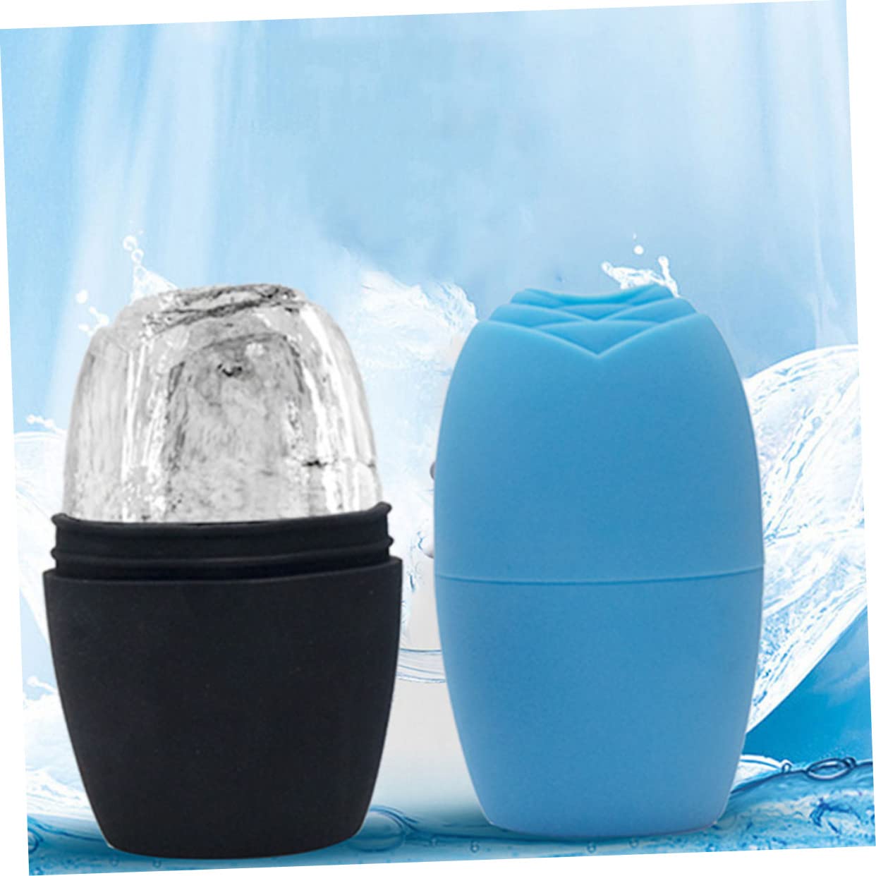 Minkissy Ice Roller for Face - Skin Lifting & Pore Minimizing Tool - Cooling Silicone Facial Massager for Puffiness & Wrinkles - Perfect for Morning Routine & Post-Workout Skin Care