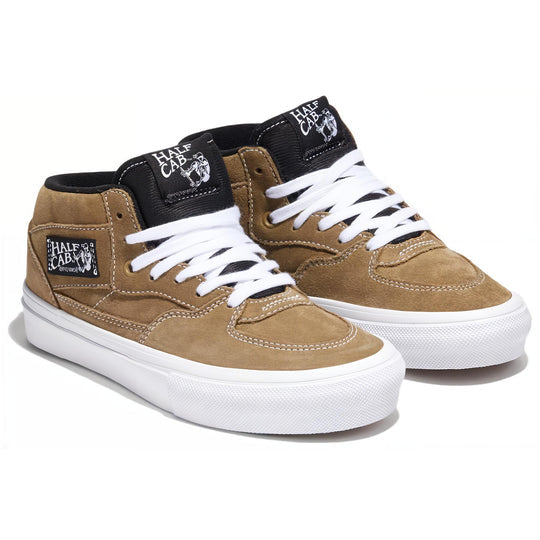 VANS Skate Half Cab Skateboarding Shoes - Olive/White Colorway for Men & Women | Perfect for Street Skating, Casual Wear & Sneaker Collectors