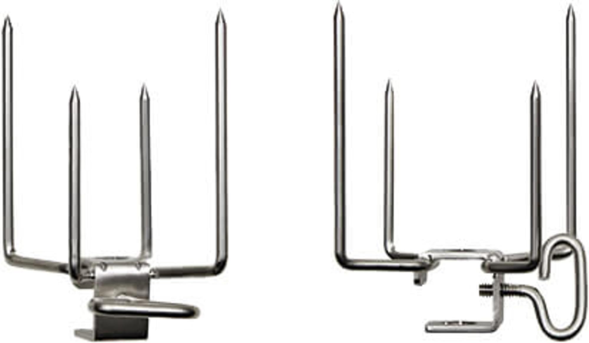 Premium Napoleon Commercial Quality Rotisserie Forks - Heavy Duty Stainless Steel Rotisserie Skewers for BBQ, Grilling & Roasting - Perfect for Restaurants, Catering & Outdoor Cooking