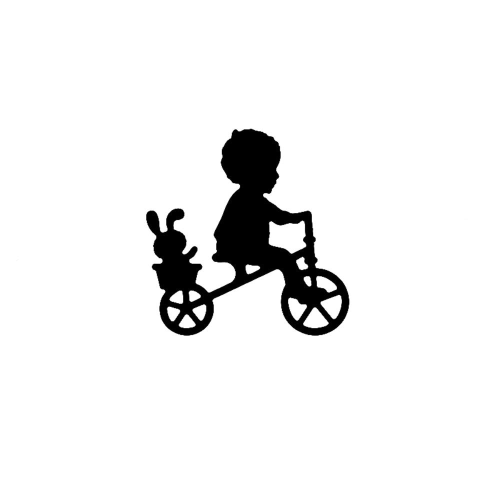 Briartw Boy Riding Bicycle Metal Cutting Dies for DIY Scrapbooking, Card Making, Gift Cards & Paper Crafts - Perfect for Handmade Greeting Cards, Journals, and Home Decor Projects