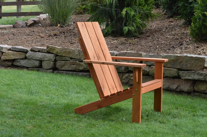 Modern Adirondack Chair - Contemporary Outdoor Lounge Chair with Weather-Resistant Wood - Perfect for Patio, Garden, Poolside & Backyard Relaxation