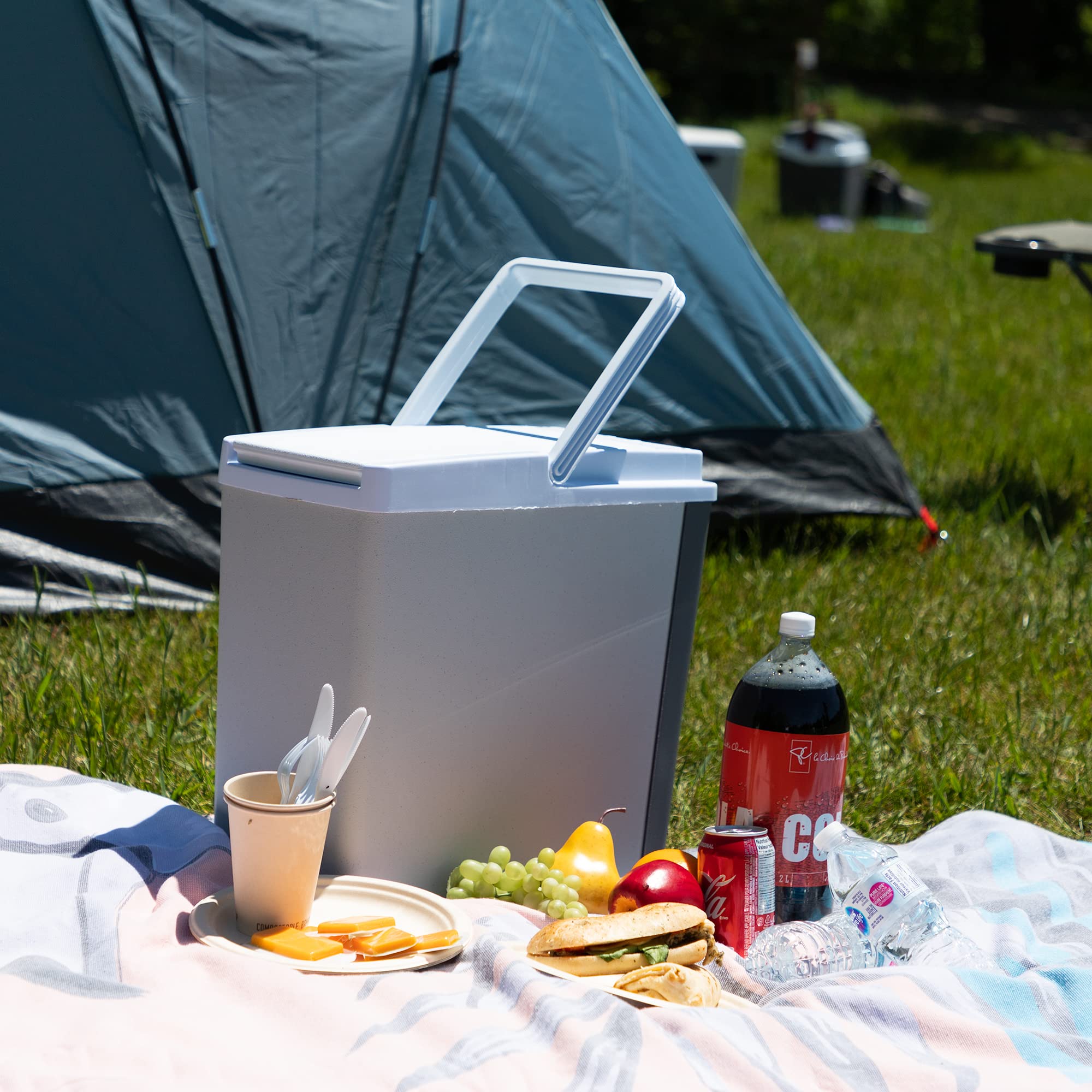 Koolatron 18 Quart Portable Electric Cooler & Warmer - 12V Car, Truck, Boat, RV Fridge for Camping, Travel & Road Trips | Insulated Hard-Sided Cooler for Food, Drinks & Picnics | Perfect for Outdoor Adventures, Beach Days & Tailgating Parties