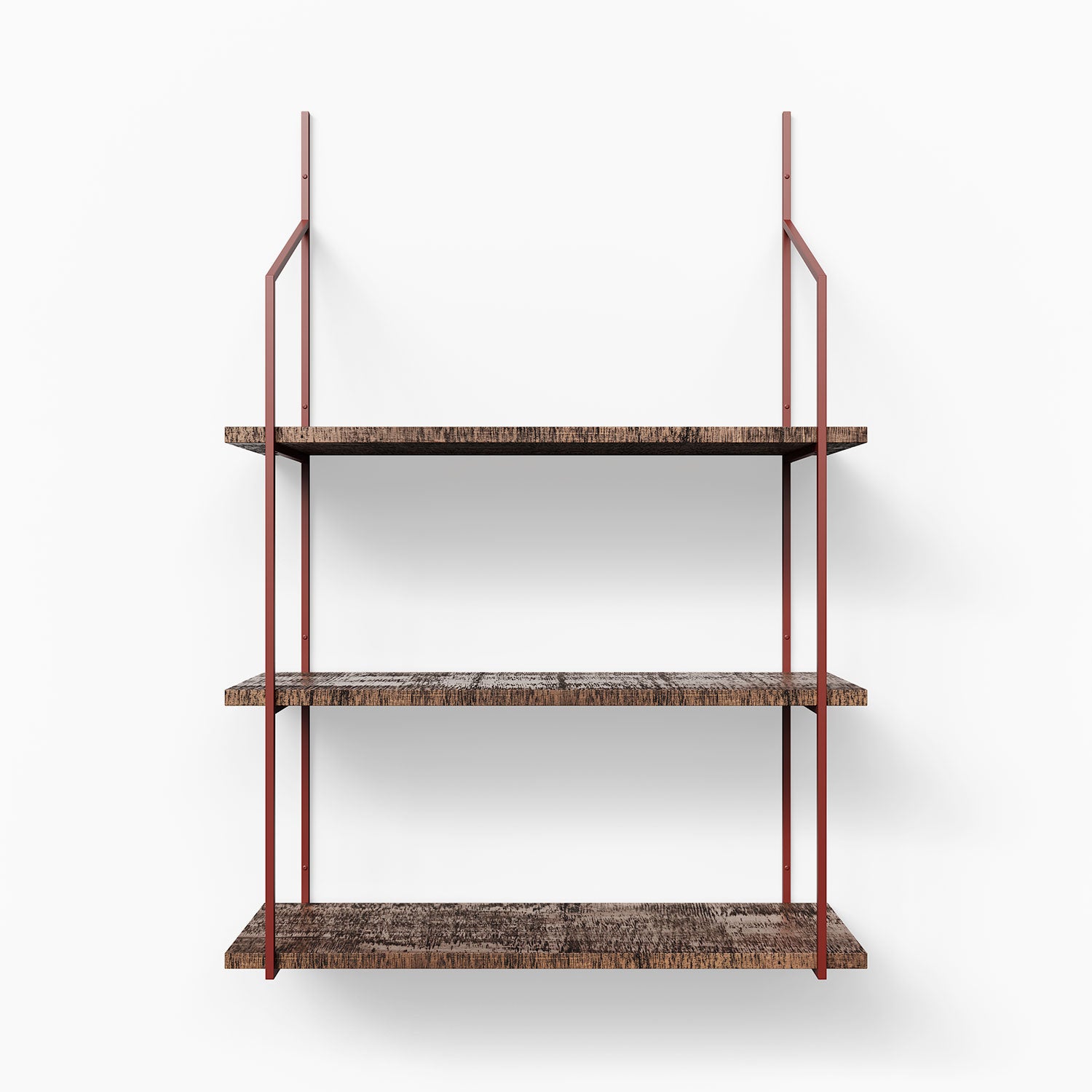 Verne Nutmeg Rustic 3-Tier Wooden Shelf - Perfect for Bathroom Storage, Kitchen Organization & Living Room Decor