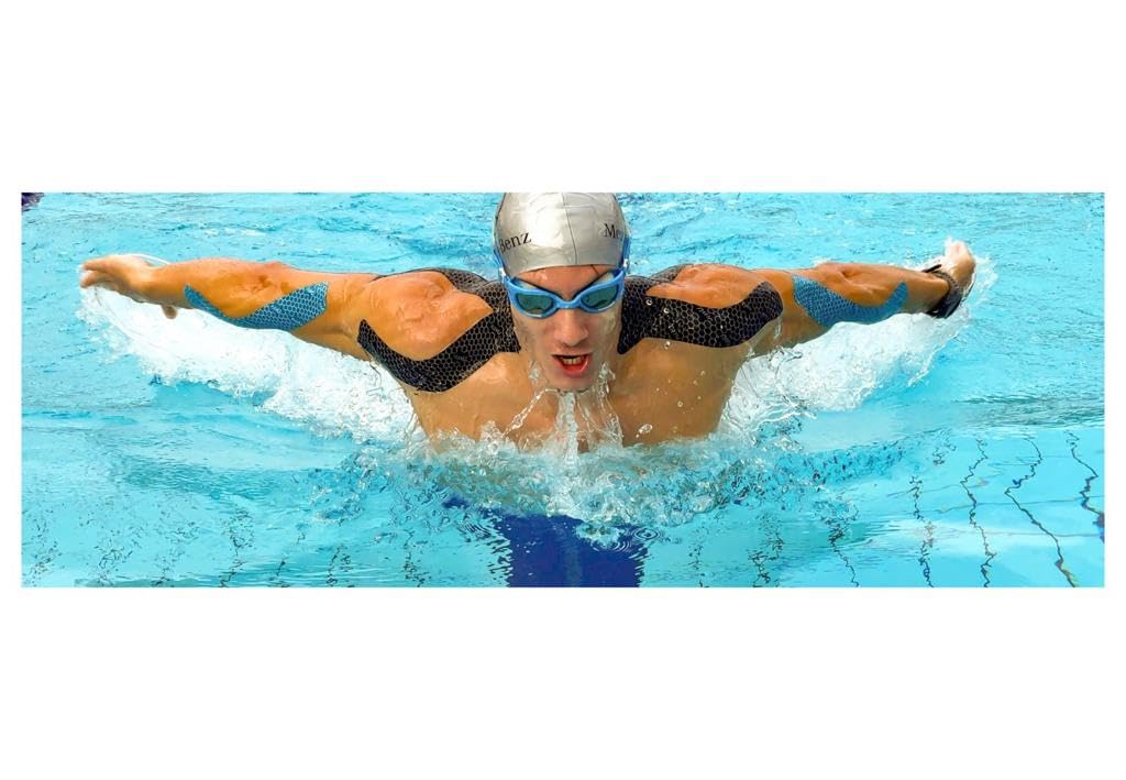 FlexU Kinesiology Tape - 40 Extra-Wide Pre-Cut Y-Shape Strips (3