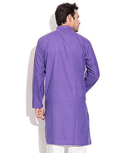 Royal Men's Purple Cotton Blend Kurta Pyjama Set - Traditional Indian Outfit for Daily Wear, Festivals & Weddings | Comfortable Breathable Fabric for Casual & Formal Occasions