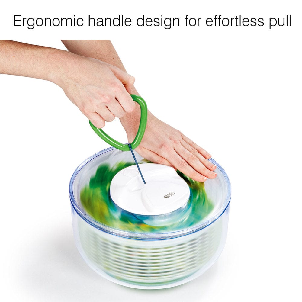 Zyliss Easy Spin Salad Spinner - 4 to 6 Quart Capacity, BPA-Free, Kitchen Gadget for Fresh Greens, Herbs & Vegetables - Perfect for Healthy Salads, Meal Prep & Quick Drying