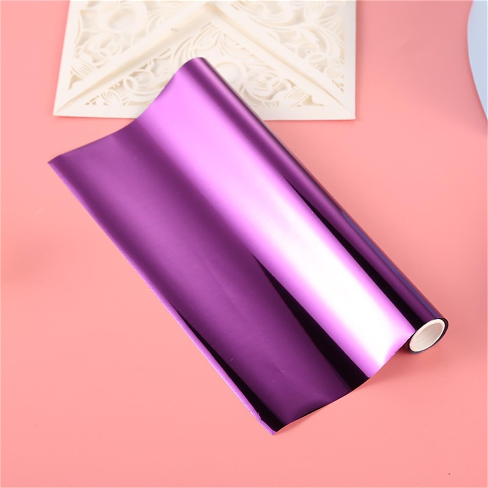 Briartw Toner Reactive Foil - 6 Rolls (16.4ft x 7.6in) for Laser Printers & Laminators - Gold, Red, Blue, Green, Purple, Brown Transfer Foil Paper - Perfect for DIY Crafts, Embossing, Scrapbooking, Card Making & Gift Wrapping