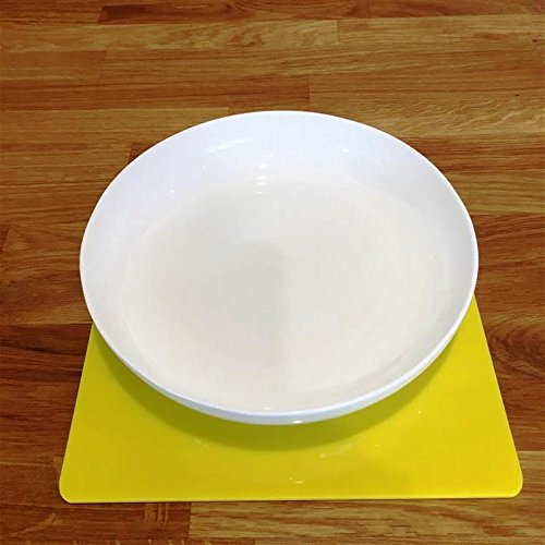 Premium Square Placemat Set - Large Yellow Table Mats (Set of 8) for Dining Table, Kitchen, Party & Home Decor