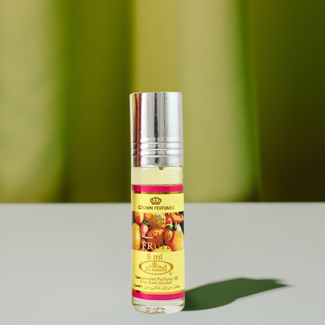 Al-Rehab Crown Perfumes Fruit Scented Perfume Oil - 6ml (0.2 oz) Roll-On Fragrance for Women, Long-Lasting Essential Oil for Daily Wear, Date Nights & Special Occasions
