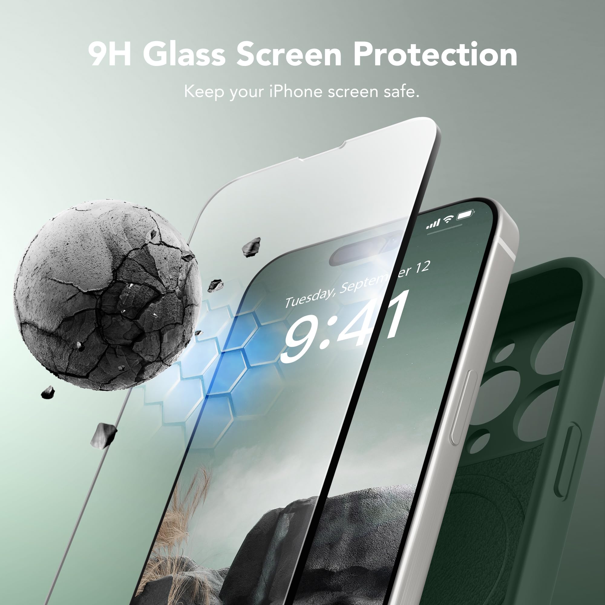 Magnetic iPhone 15 Pro Max Case with MagSafe Compatibility - Full Camera Protection & Screen Protector | Shockproof Silicone Phone Cover for iPhone 15 Pro Max 6.7