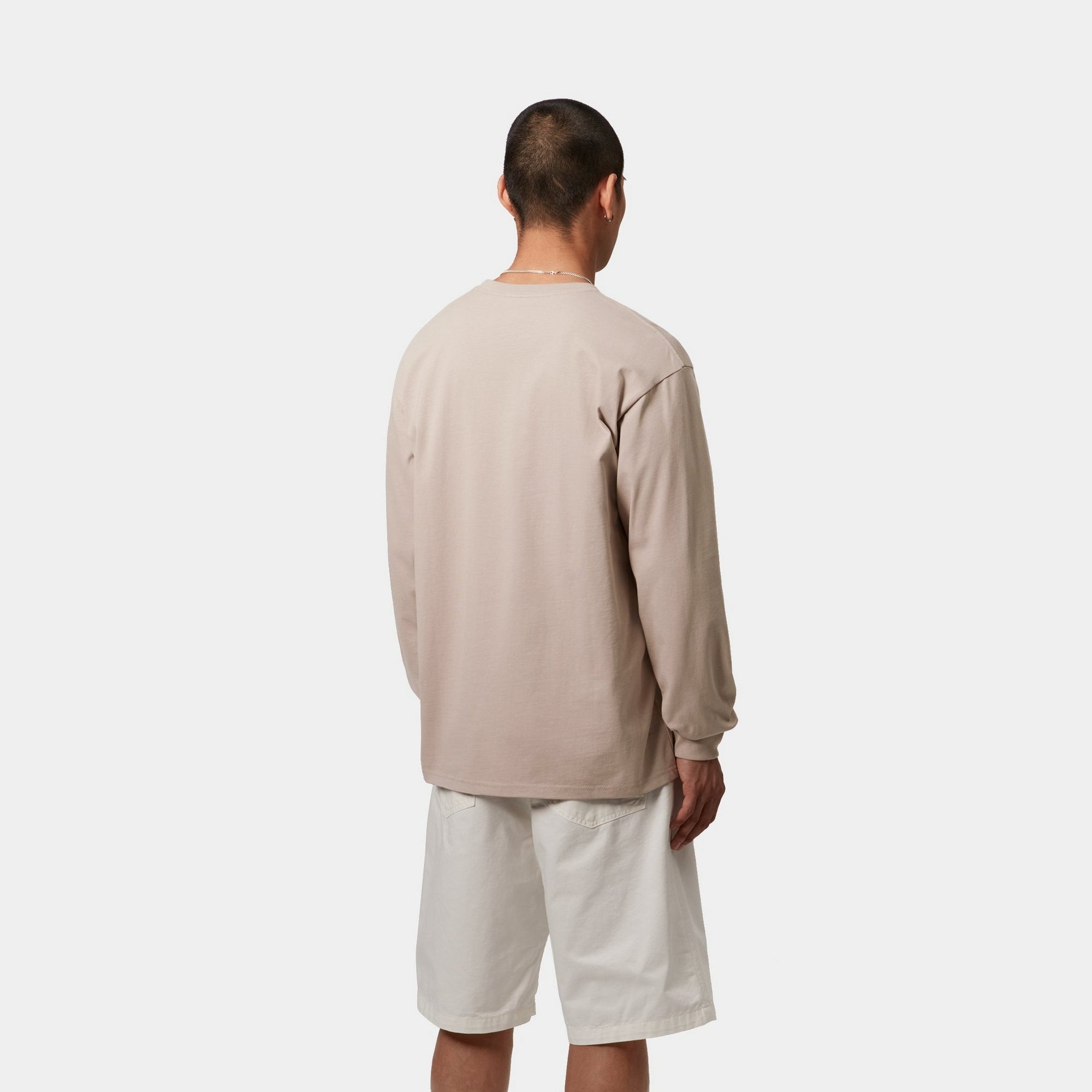 Chase Long Sleeve T-Shirt for Men | Soft Cotton Casual Shirt in Dusky Beige | Perfect for Everyday Wear, Layering & Outdoor Activities