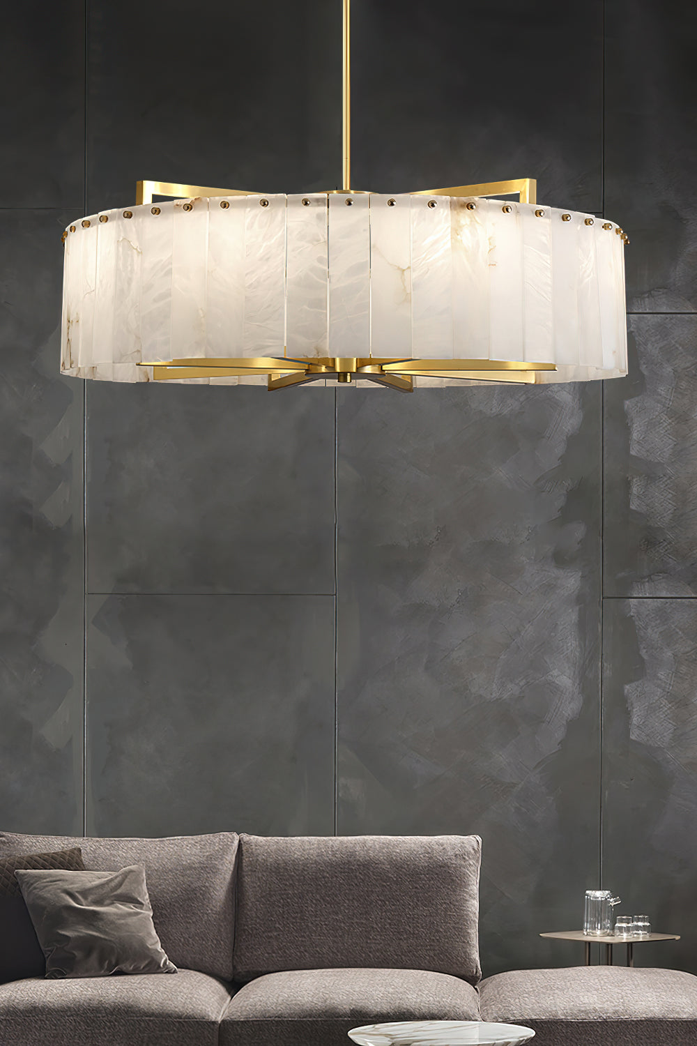 Luxury Marble Chandelier - Modern Crystal Ceiling Light Fixture for Dining Room, Living Room & Bedroom | Elegant Home Decor Lighting