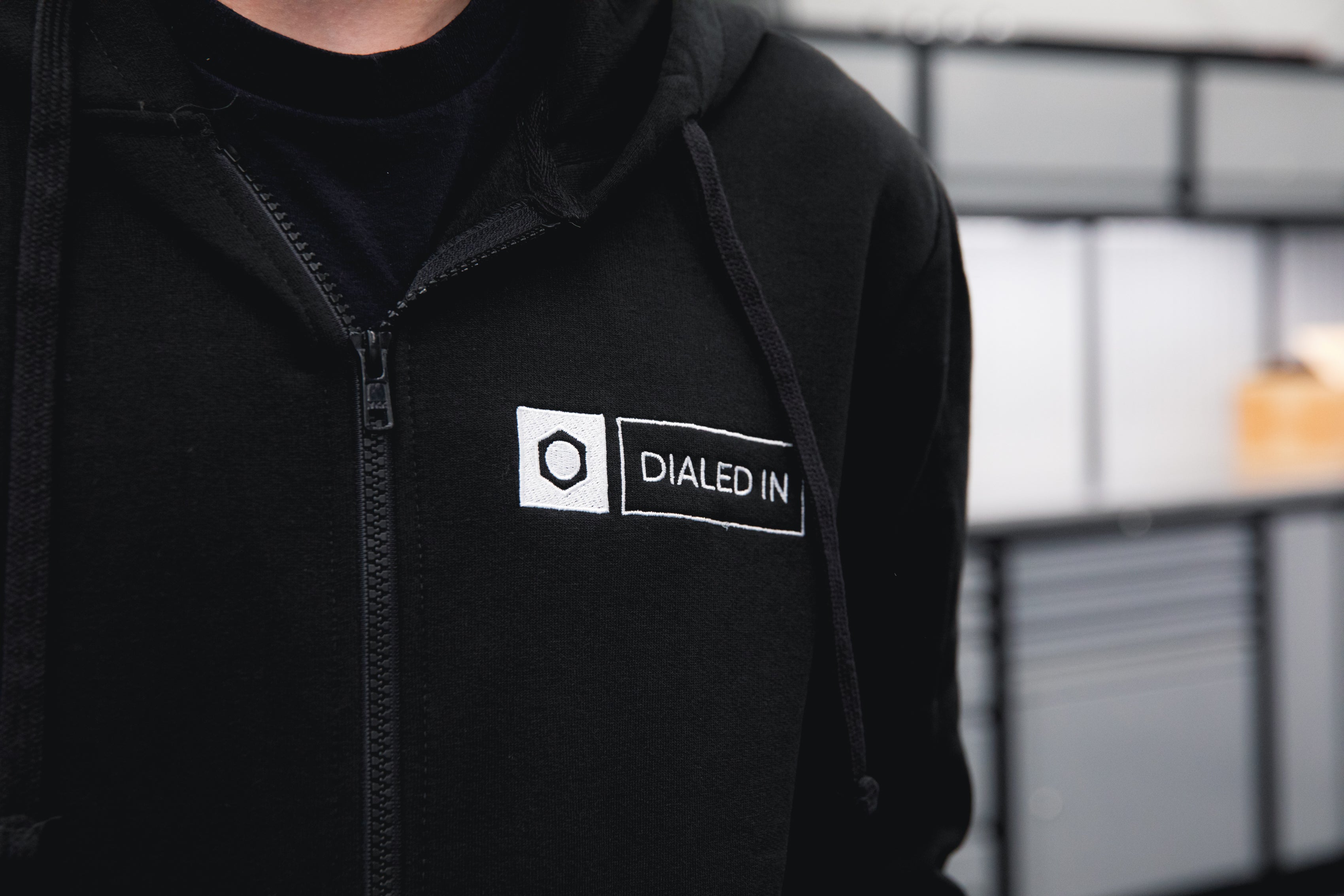 Dialed In Zip Up Hoodie for Men & Women | Comfortable Fleece Pullover with Front Pockets | Perfect for Gym, Running & Casual Wear