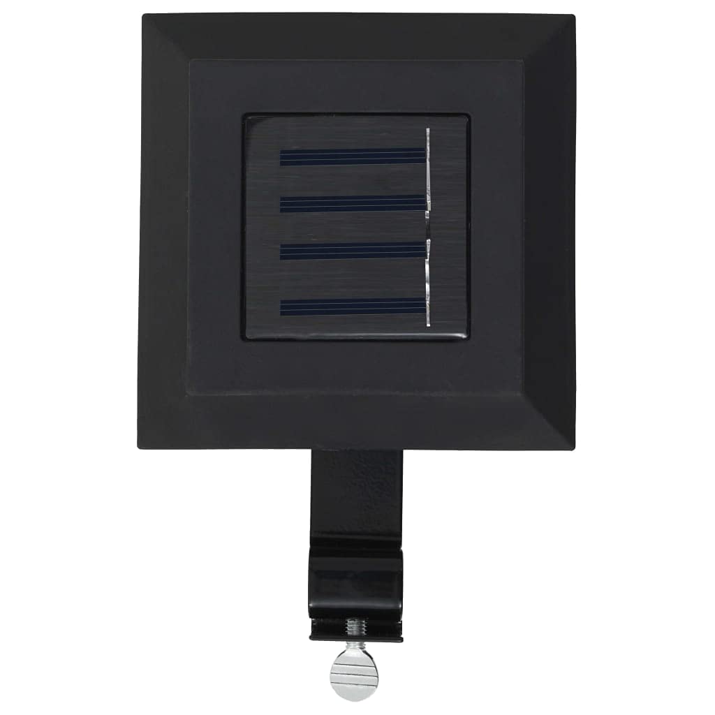 CHARMMA 12 Pack Solar LED Outdoor Lights - 4.7 Inch Square Black Garden Path Lights for Walkway, Patio, Yard, and Landscape Lighting