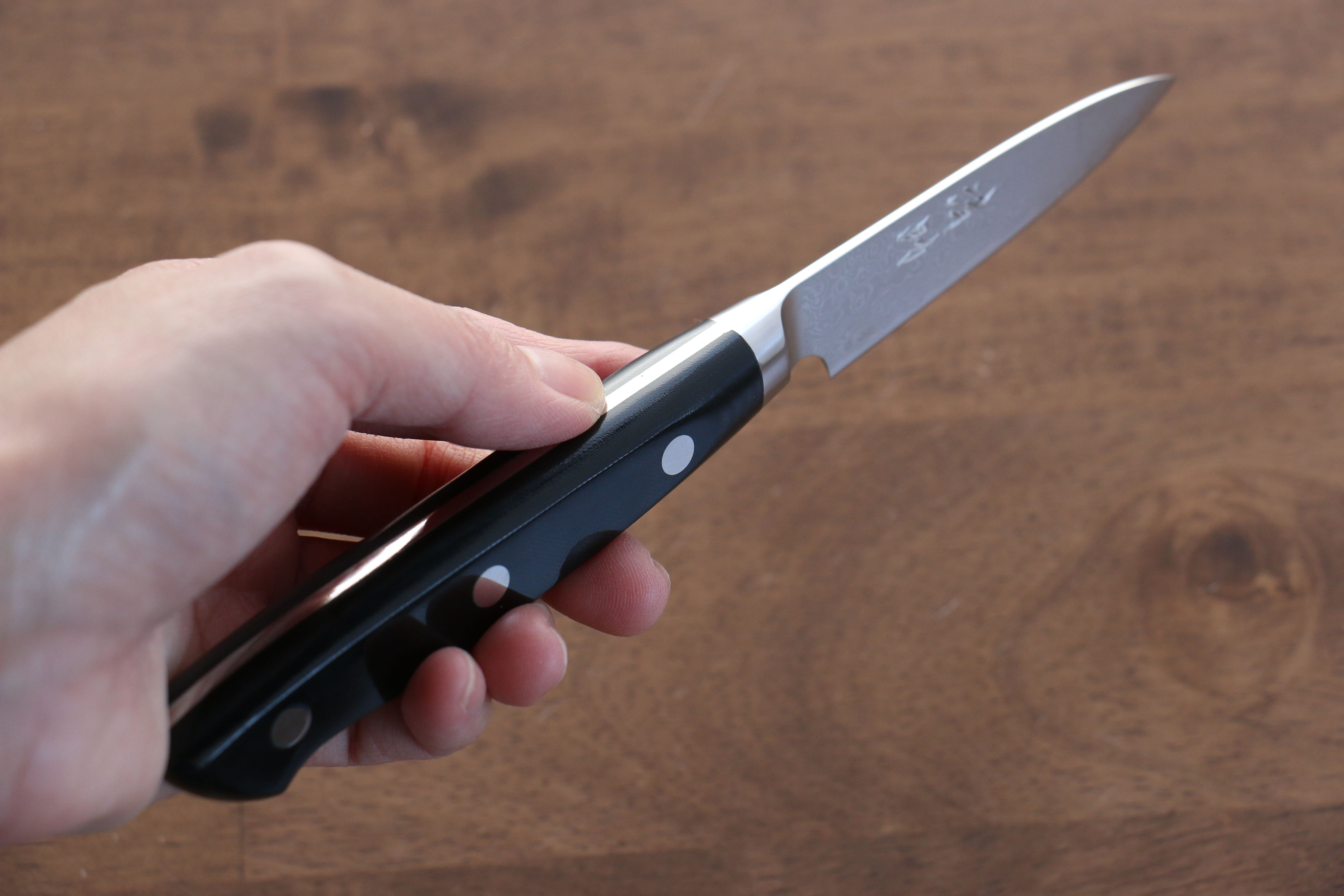 Premium Seisuke VG10 33-Layer Damascus Steel Paring Knife - 75mm Blade with Durable Micarta Handle - Perfect for Peeling, Slicing & Precision Kitchen Tasks