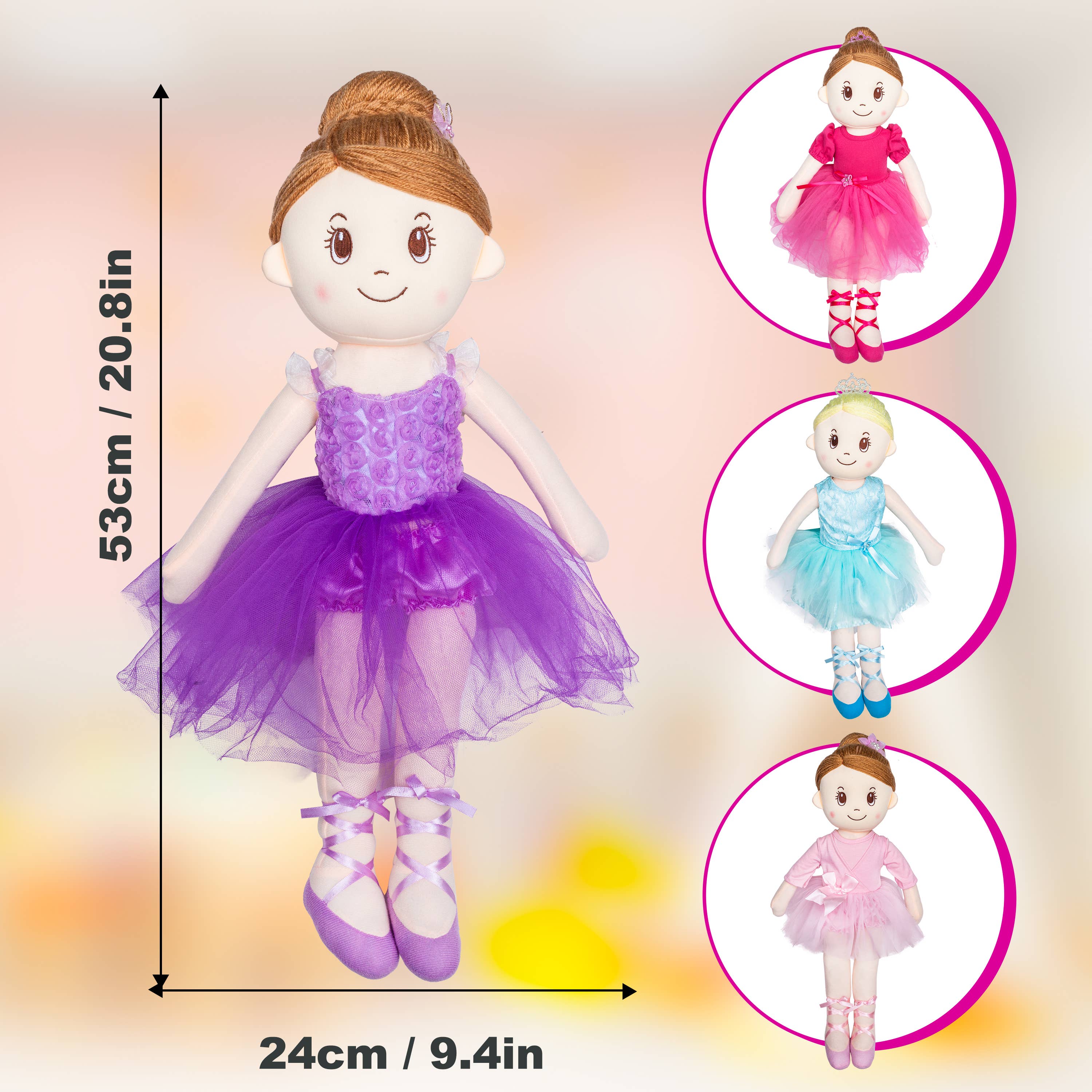 Ballerina Indi Doll Skye - Elegant Ballet Toy for Kids | Perfect for Playtime, Birthday Gifts & Dance-Themed Parties