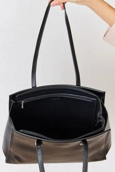 David Jones Medium Work Tote Bag for Women - Professional Laptop Bag with Spacious Compartment | Perfect for Office, Business Travel & Daily Commute