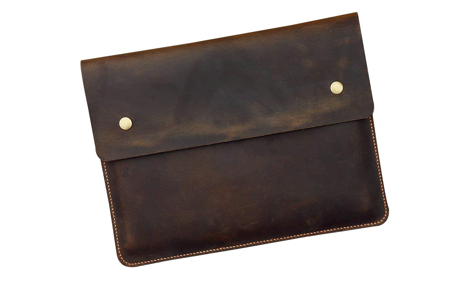 Personalized Distressed Leather Case Cover for Microsoft Surface Pro 4/6/SPX - Vintage Style Portfolio Bag for Work, Travel & School