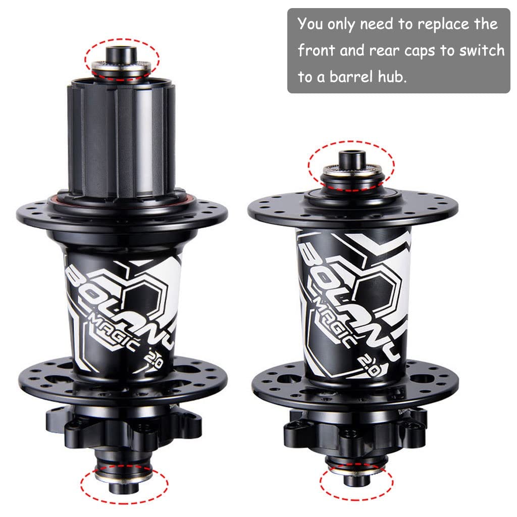 Mountain Bike 6 Claw 108 Ring Hub with 4 Bearing Quick Release Disc Brake - 6 Nail 32 Hole Hub Accessories for Off-Road Cycling & Trail Riding