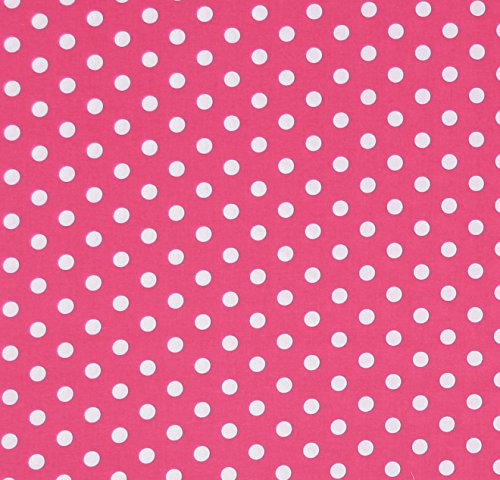 Hot Pink W/ White Polka Dots