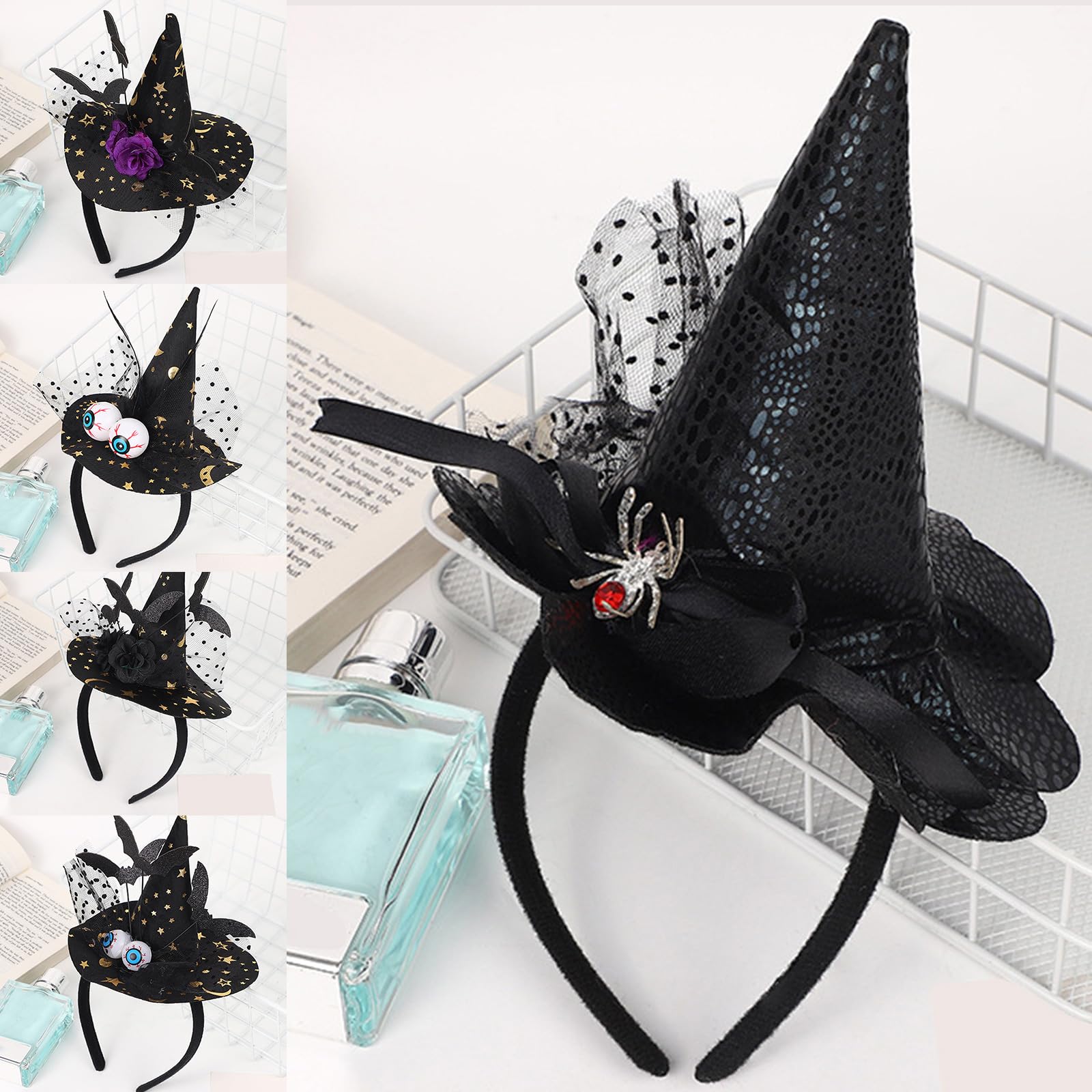 Halloween Witch Hat Headband - Spooky Cosplay Costume Accessory for Adults & Kids - Perfect for Halloween Parties, Trick or Treating & Festive Celebrations