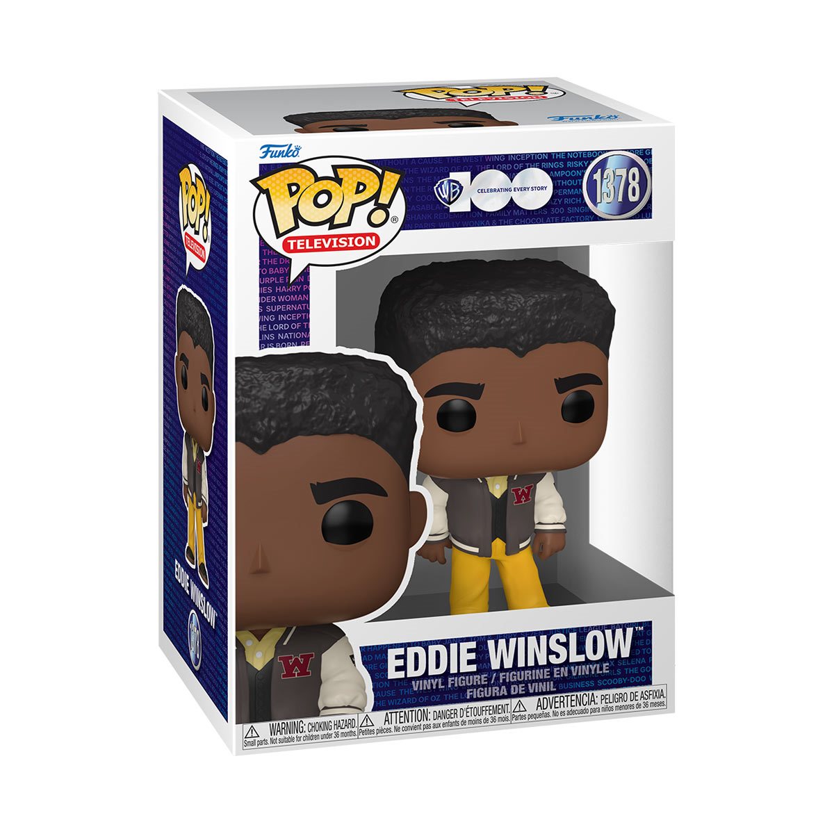 Family Matters Eddie Winslow Funko Pop! Vinyl Figure #1378 - Collectible TV Show Character for Fans & Gift Idea - Perfect for Display Shelves, Office Decor, and Pop Culture Collections