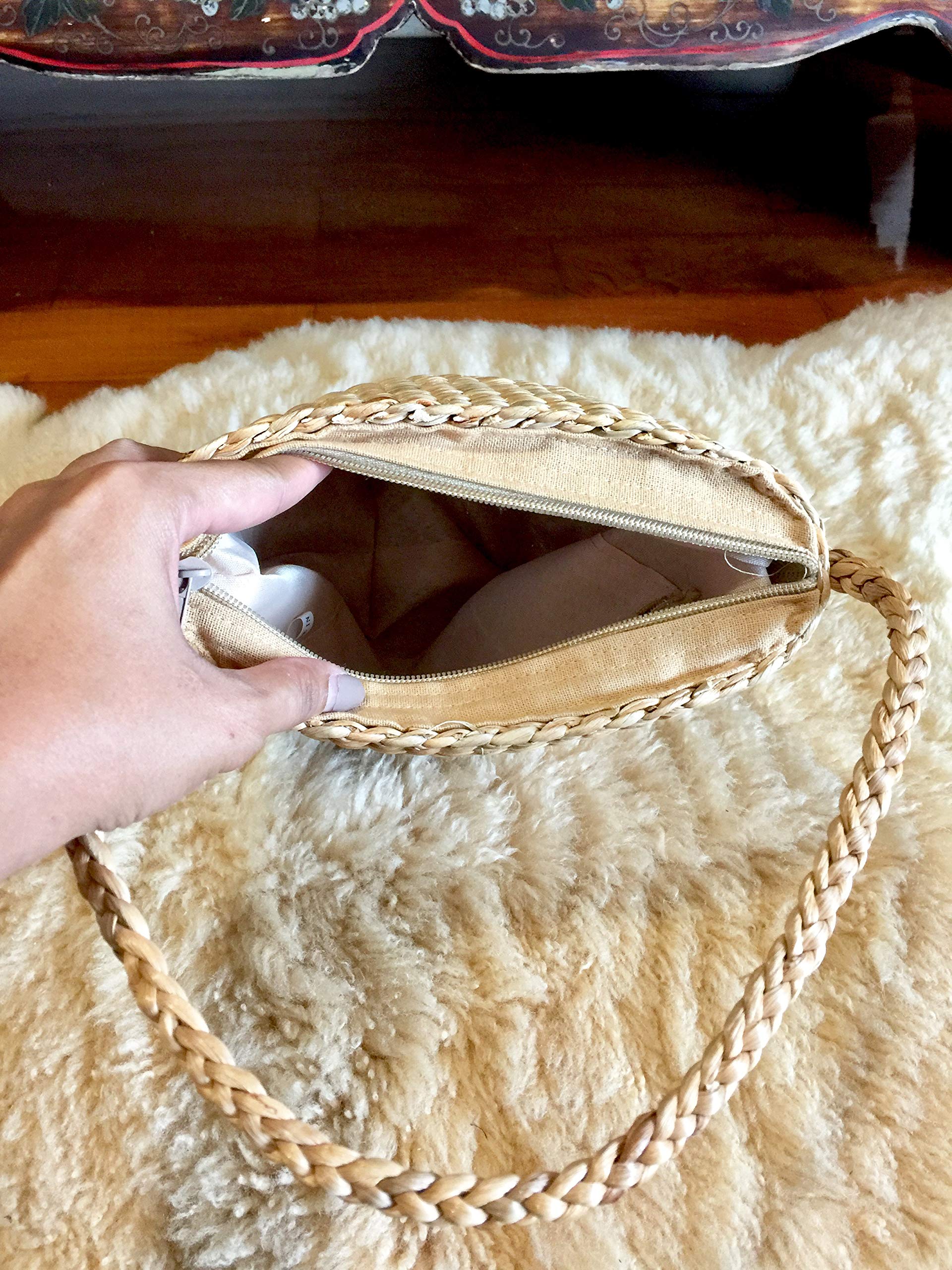 Mini Straw Tote Bag - Handwoven Natural Straw Purse with Top Handles for Women | Beach Bag, Summer Accessory, Picnic Tote, Boho Chic Fashion Statement