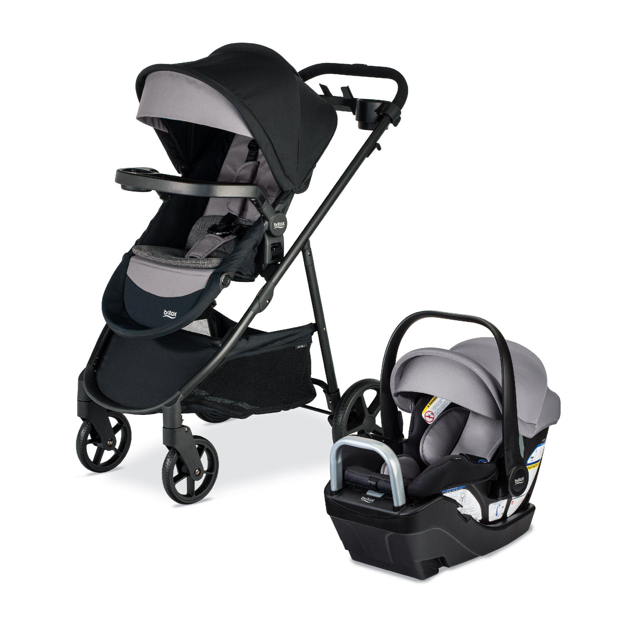 Britax Willow Brook S+ Travel System - Lightweight Stroller & Infant Car Seat Combo for Safe & Comfortable Baby Travel - Perfect for Shopping, Walks & Family Outings