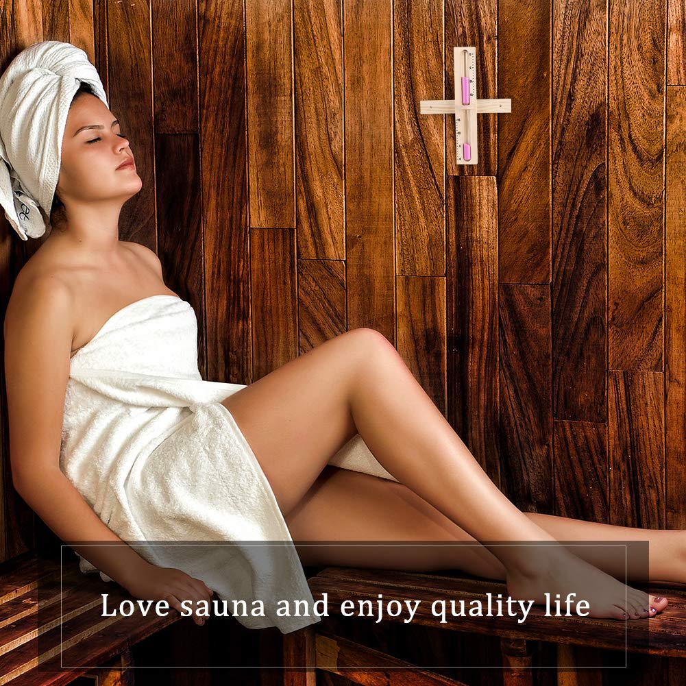 15 Minute Wooden Hourglass Sand Timer - Rotating Sand Clock for Sauna, Spa & Relaxation - Heat Resistant Sandglass - Perfect for Meditation, Yoga & Home Décor