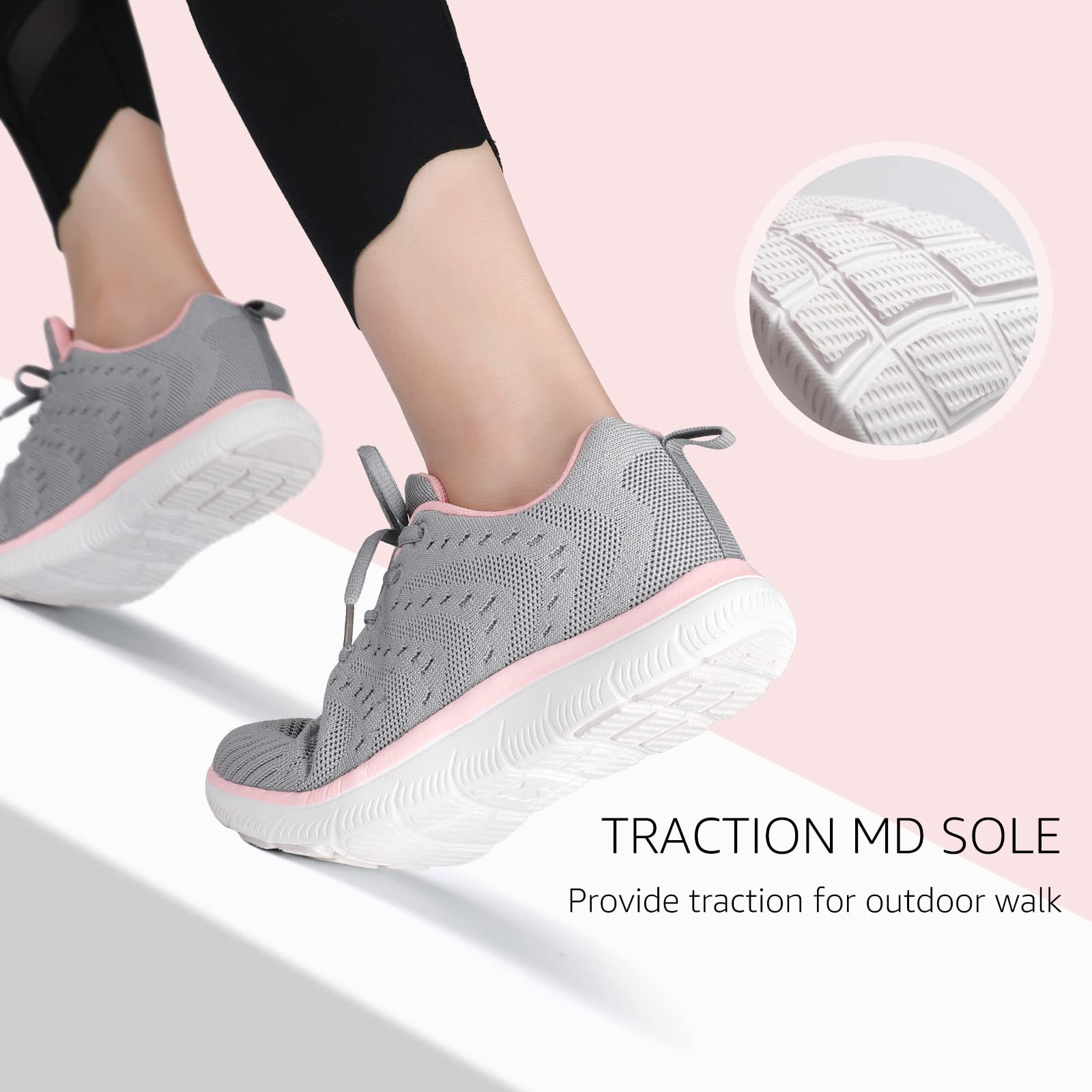 STQ Women's Lightweight Tennis Shoes - Comfortable Athletic Sneakers for Walking, Workout, Gym & Cross Training - Fashionable & Breathable for Sports & Daily Wear