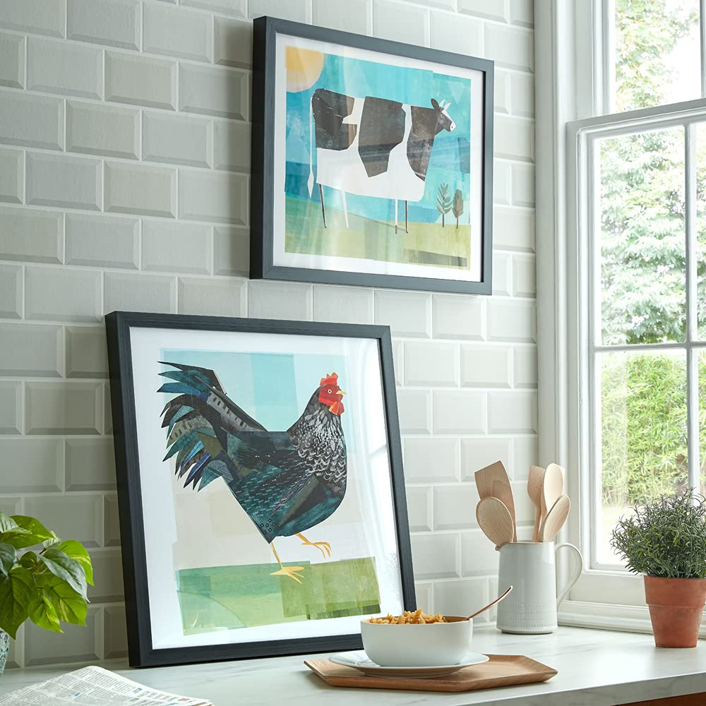 Buttercup Framed Print Wall Art - Blue Floral Home Decor (112063) | Perfect for Living Room, Bedroom & Office Wall Decor