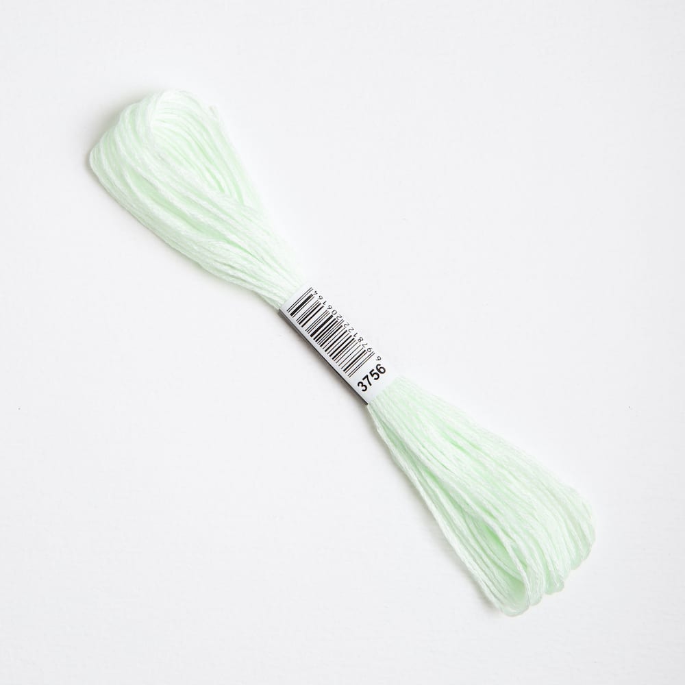 Premium Baby Green Embroidery Thread Floss (3756) - 100% Cotton Handcrafting Supplies for Cross Stitch, Needlework & DIY Projects - Perfect for Scrapbooking, Quilting & Fabric Crafts
