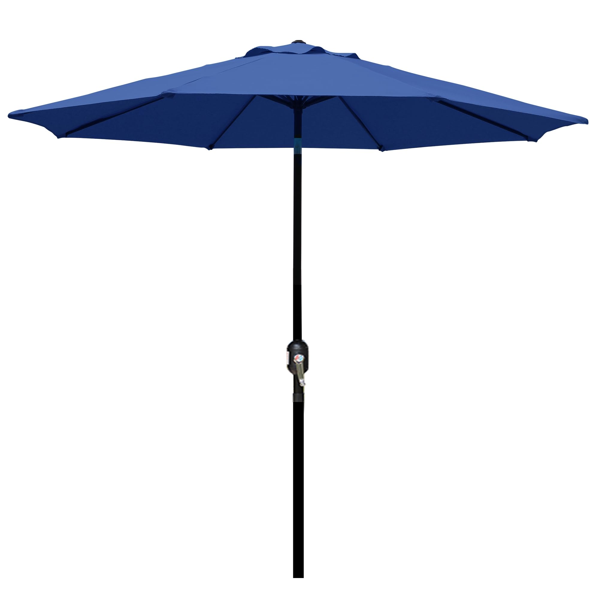 Blissun 9' Outdoor Patio Umbrella - Heavy Duty Market Umbrella with 8 Sturdy Steel Ribs, Push Button Tilt & Easy Crank Lift - Perfect for Backyard, Poolside, Restaurant & Outdoor Dining Areas