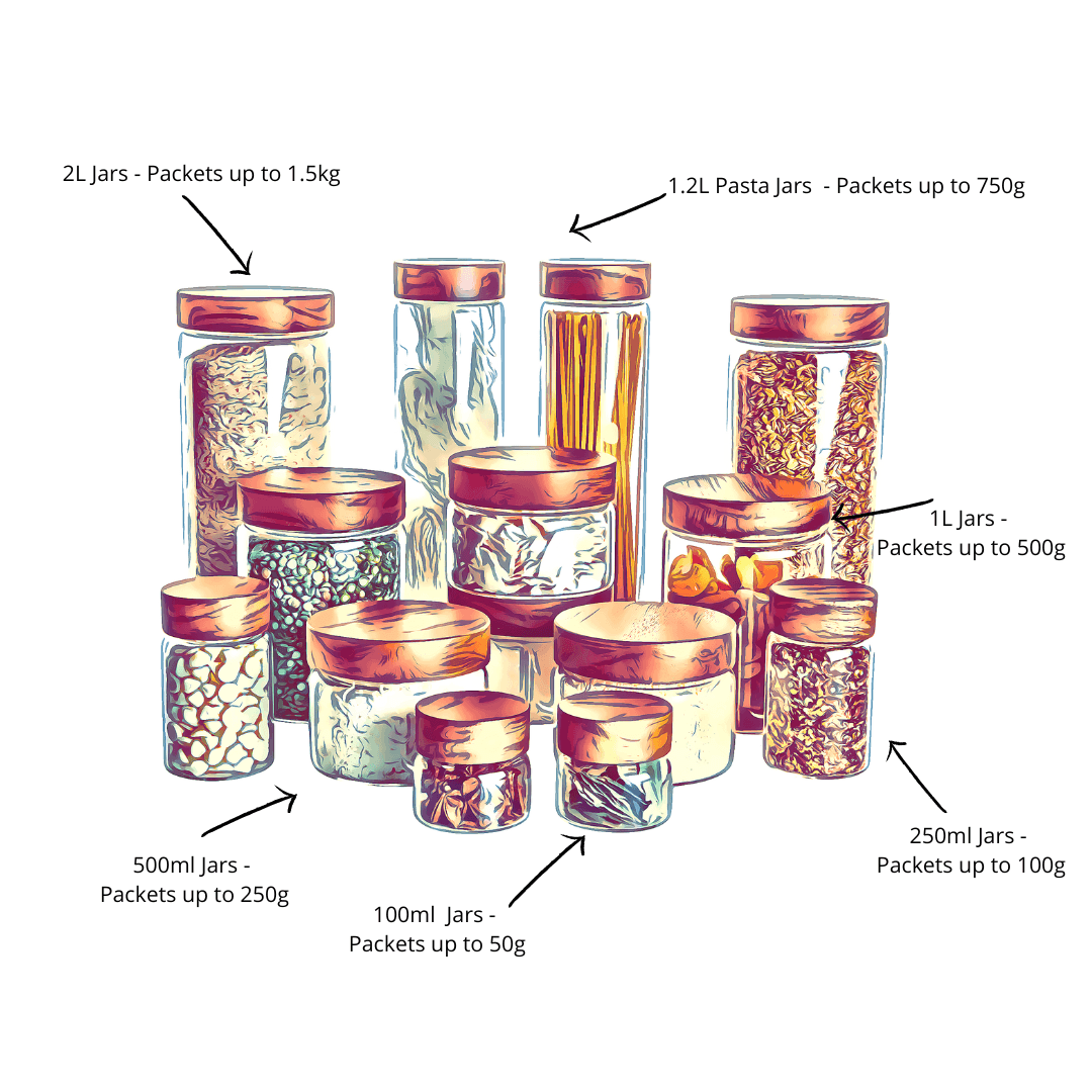 Premium 1L Acacia Wood Glass Jar with Lid - Airtight Storage for Coffee, Tea, Spices & Kitchen Essentials - Perfect for Pantry Organization & Home Decor