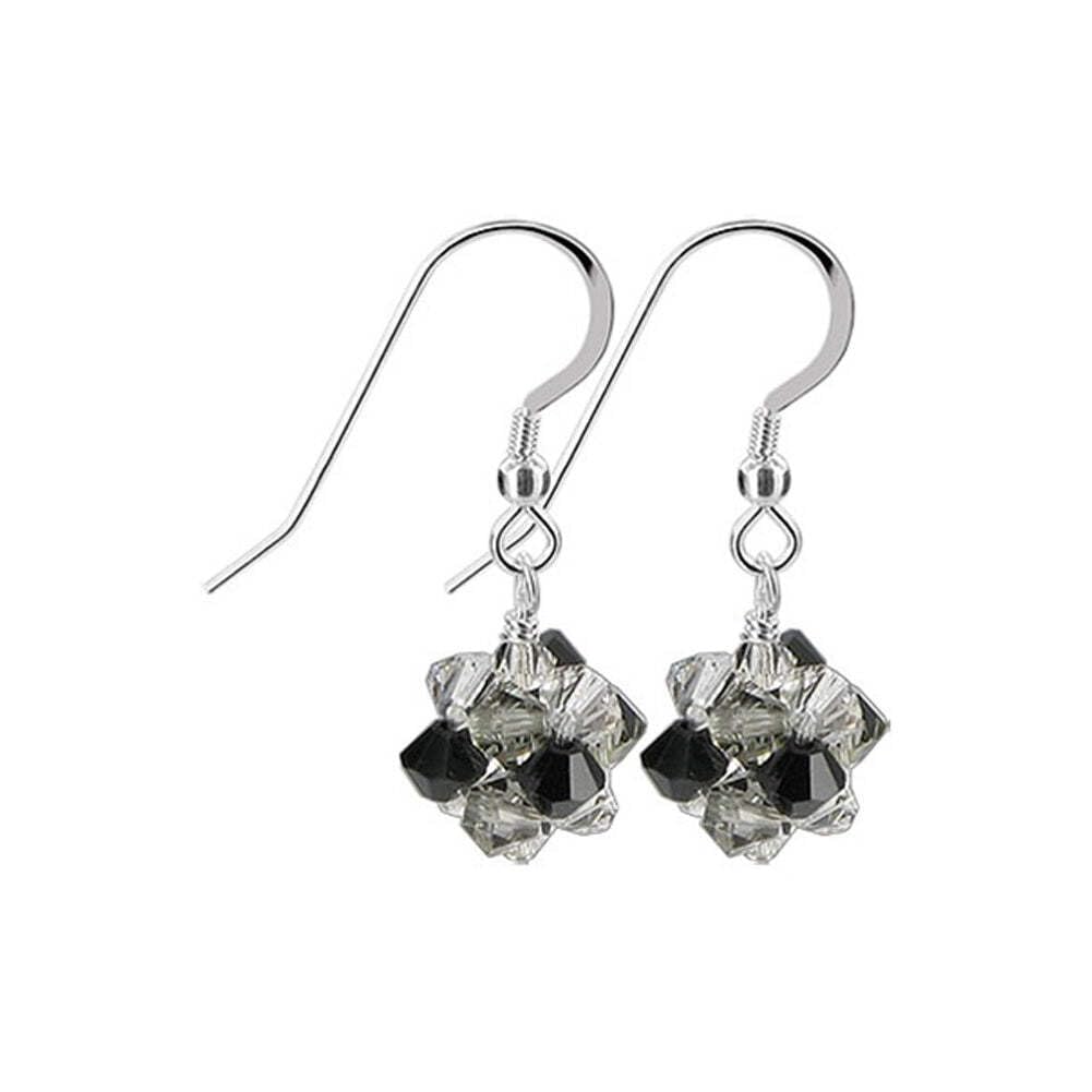 925 Silver Drop Earrings with Austrian Crystals - Elegant for Parties