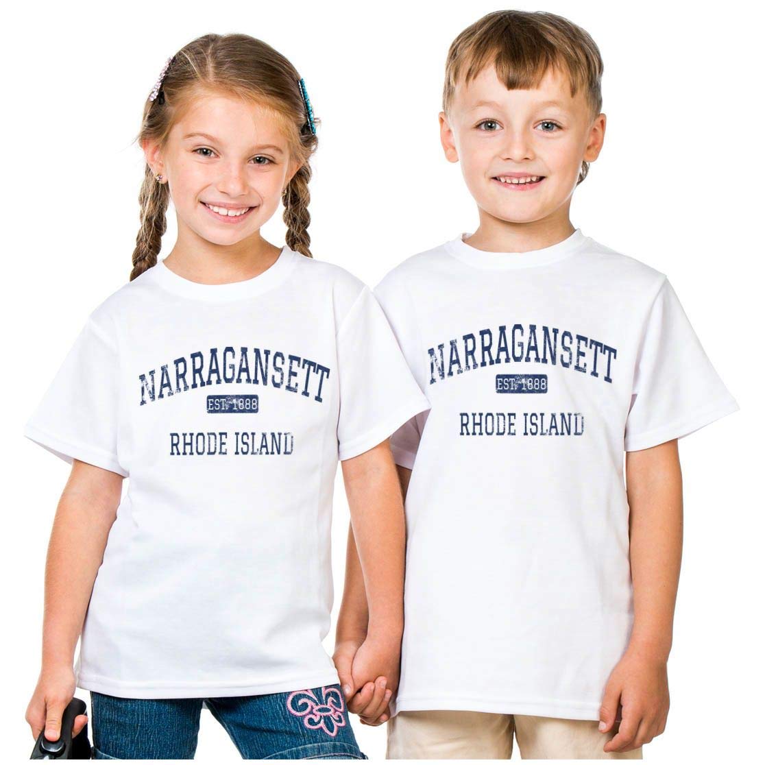 Vintage Narragansett Rhode Island EST T-Shirt - Retro Graphic Tee for Men & Women - Casual Wear, Travel & Beach Outfit