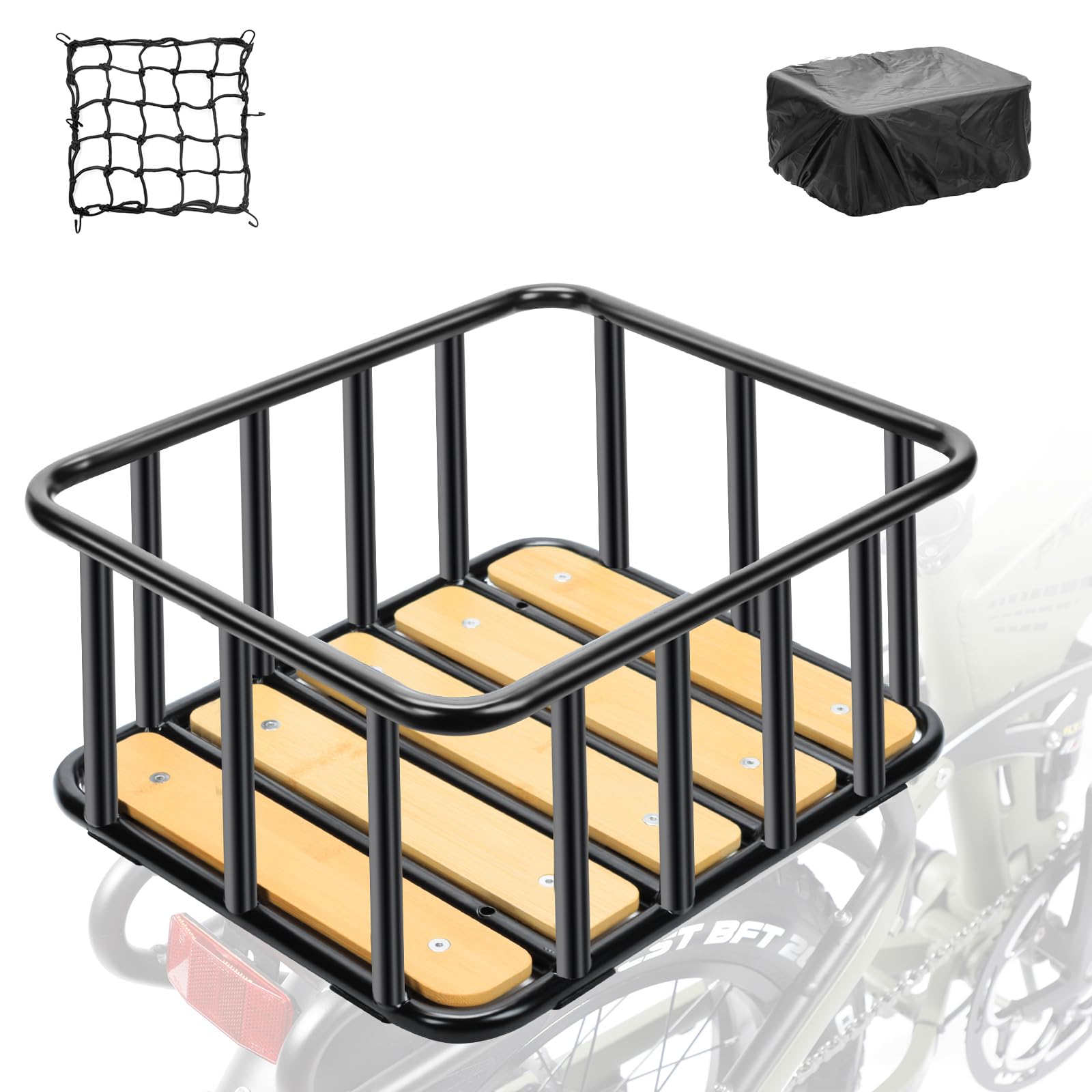 Heavy Duty Rear Bike Basket 13.8