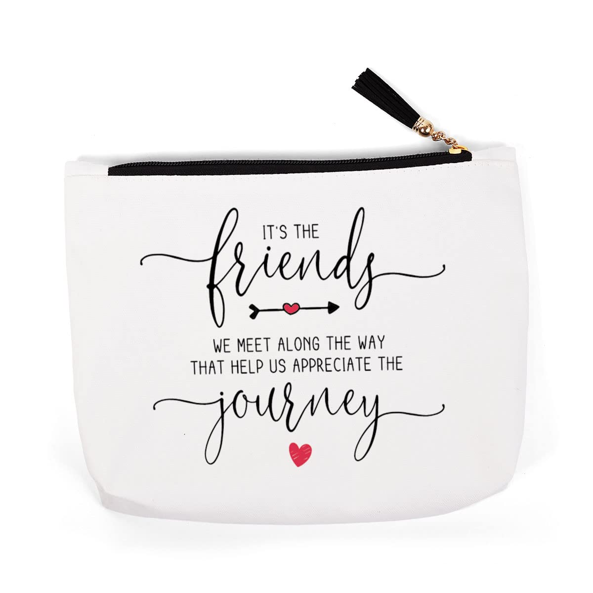 Best Friend Gifts for Women - Thoughtful Sister & Friendship Presents - Birthday & Christmas Gift Ideas for Soul Sisters - The Friends Journey Makeup Bag - Perfect for Travel, Cosmetics Storage & Daily Use