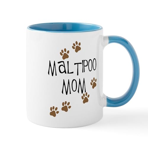 White/Blue Inside - Maltipoo Mom Mugs