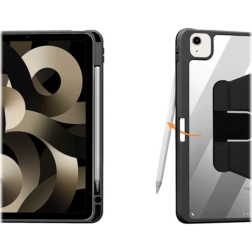 Sahara Venture Series 360° Rotating Protective Case for iPad Air 10.9-inch (4th/5th Gen) & iPad Air 11-inch (M2/M3) - Scorpion Black (TB00246) | Shockproof Stand Cover for Work, Travel & Home Use