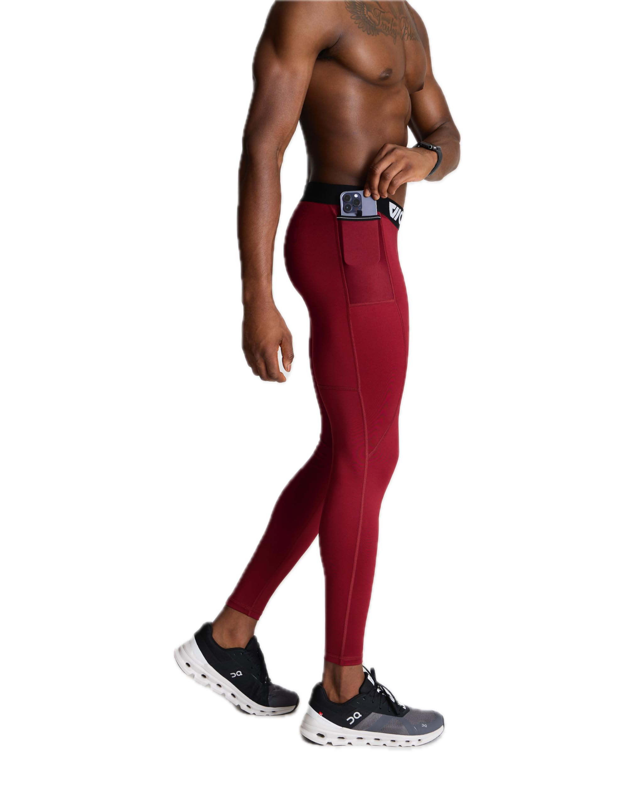 WOLACO Fulton Compression Pants for Men - Athletic Baselayer Running Tights with Moisture Wicking & Muscle Support - Ideal for Workouts, Jogging & Cold Weather Training