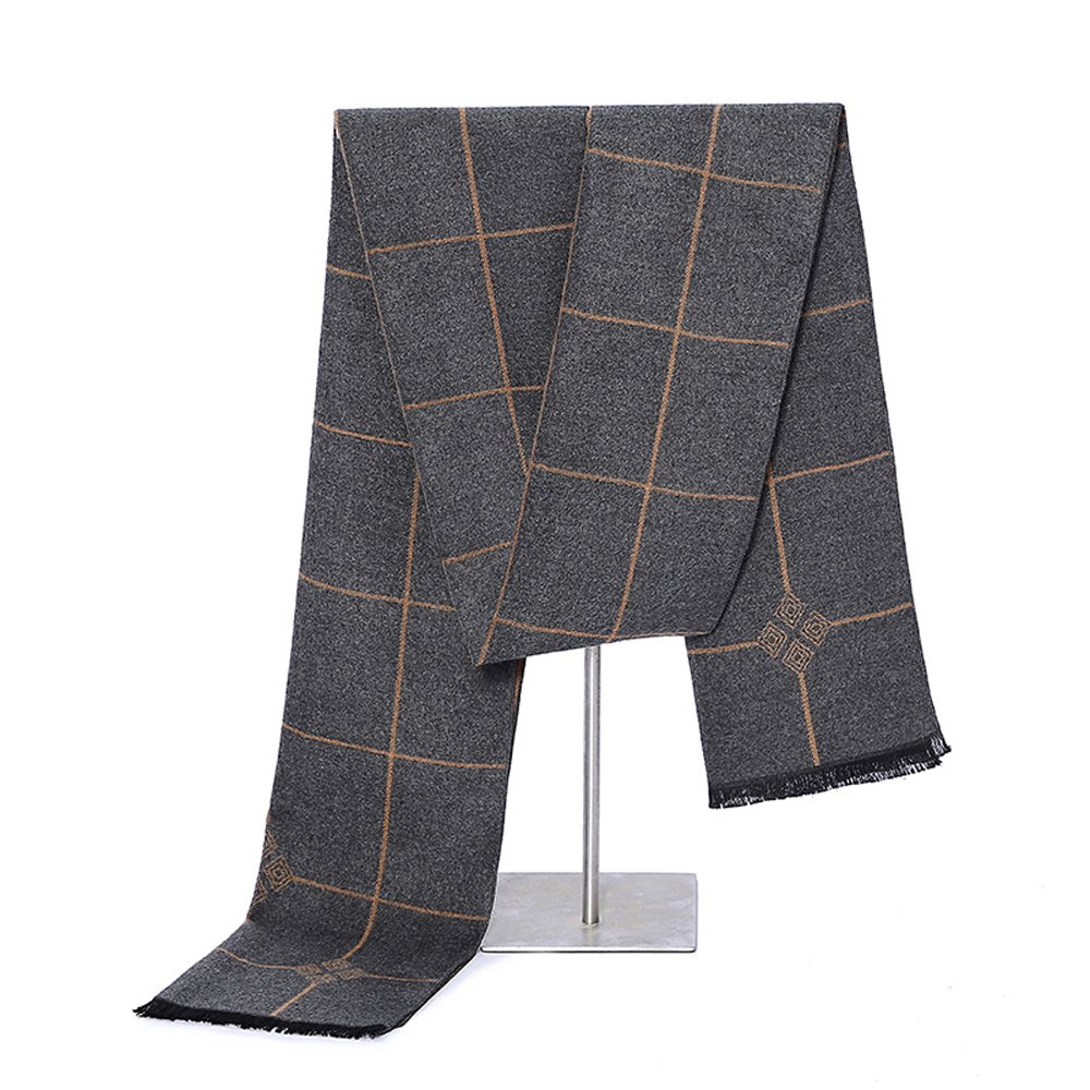 OHAYOMI Men's Winter Scarf - Soft Formal Cashmere Wool Scarves for Gentlemen | Perfect for Office, Business Meetings & Cold Weather Fashion