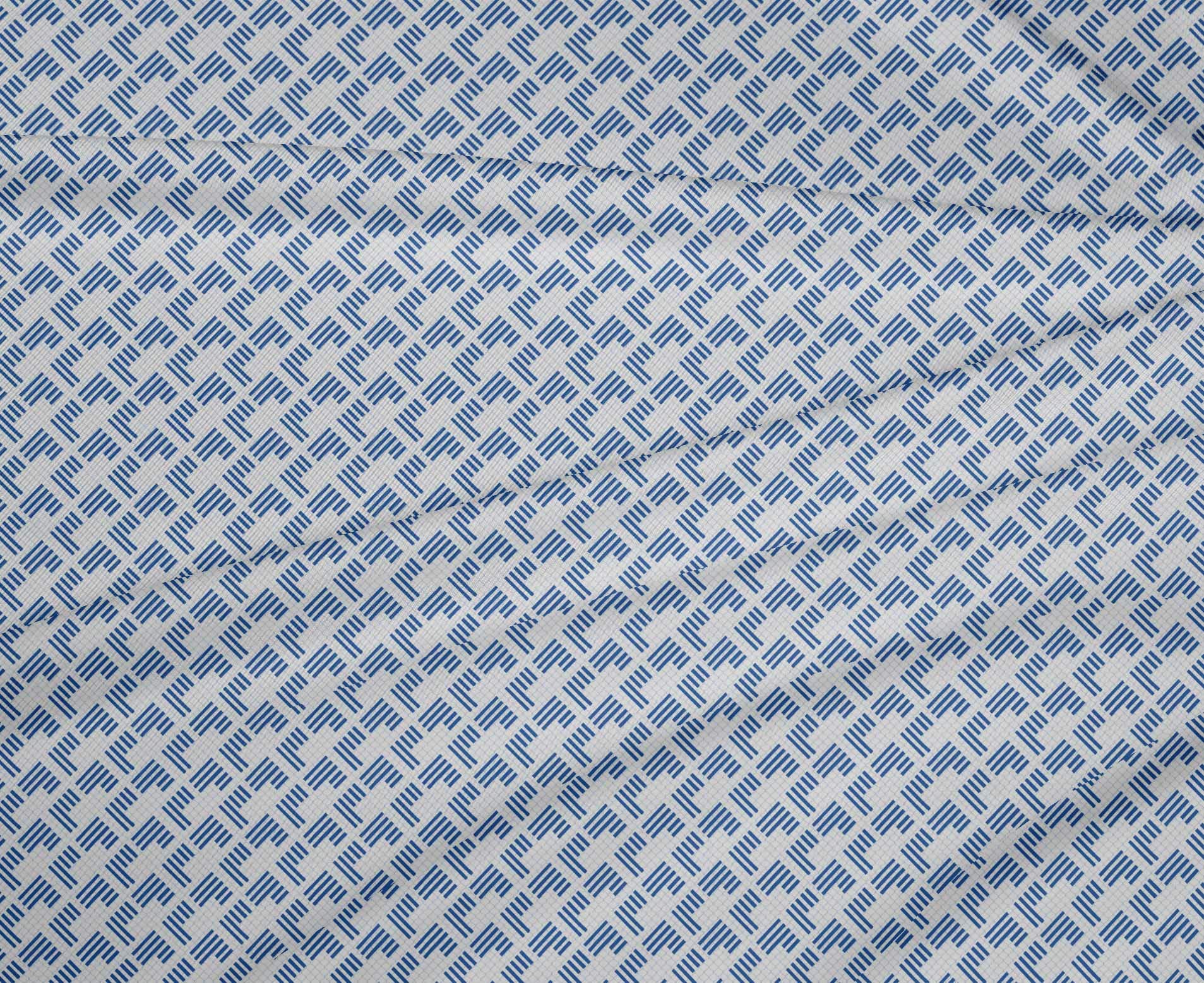 oneOone Polyester Spandex Geometric Print Fabric - 56 Inch Wide Stretch Material for DIY Crafts, Upholstery & Home Decor Projects