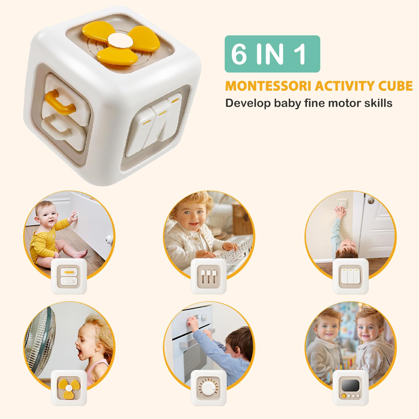 VoMii 18Pcs Montessori Baby Toys 6-18 Months - Teether, Stacking Blocks & Sensory Toys for Toddlers 1-3 Years | Early Learning & Playtime