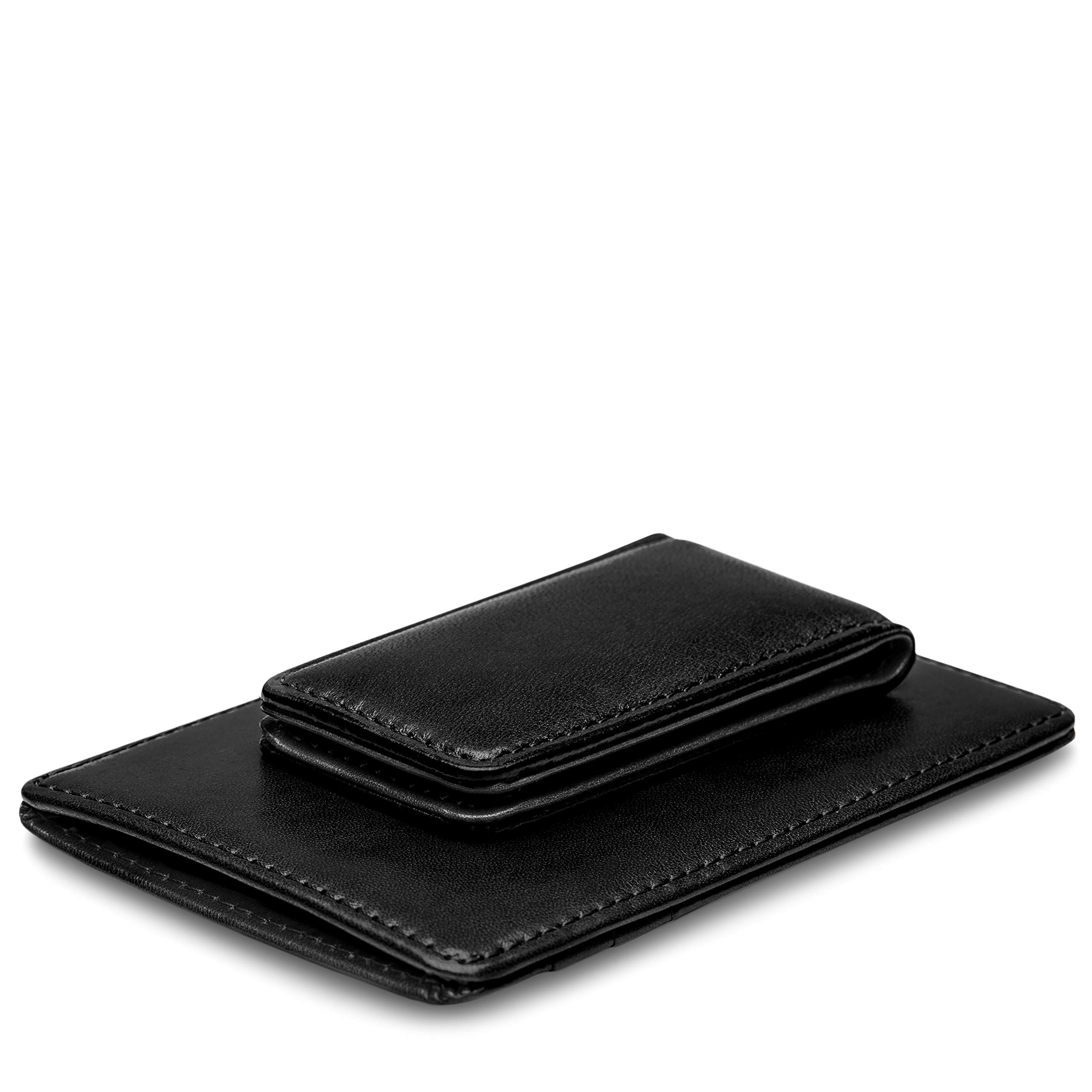 Bosca RFID Blocking Leather Wallet for Men - Slim Front Pocket Wallet with Magnetic Money Clip | Premium Old Leather Design for Everyday Carry & Travel