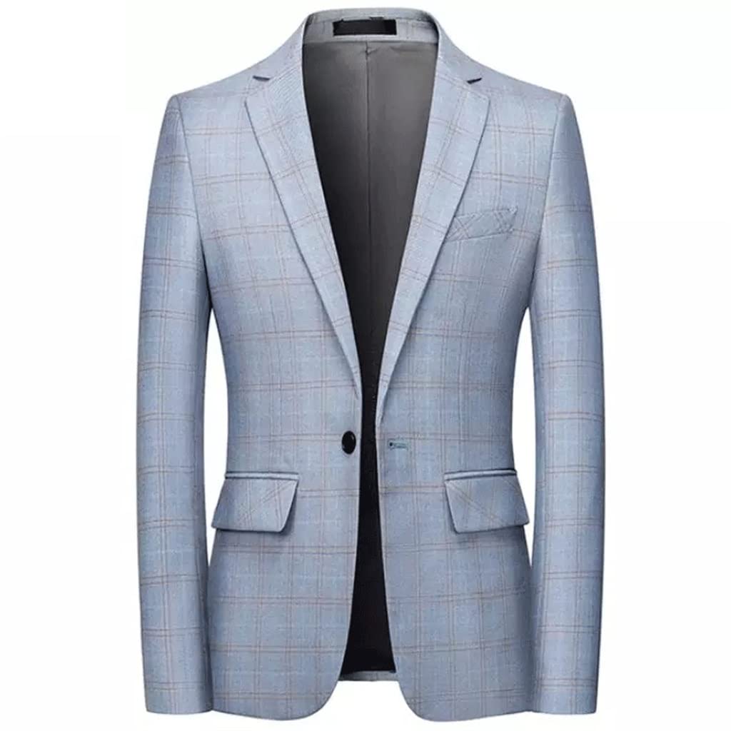 JHHDP Men's Spring Wedding Blazer - Large Size Business Casual Suit Jacket for Weddings, Banquets & Office Wear | Slim Fit Formal Attire